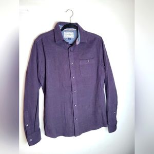 Flag & Anthem Casual Long Sleeve Button Down Blue Size Small